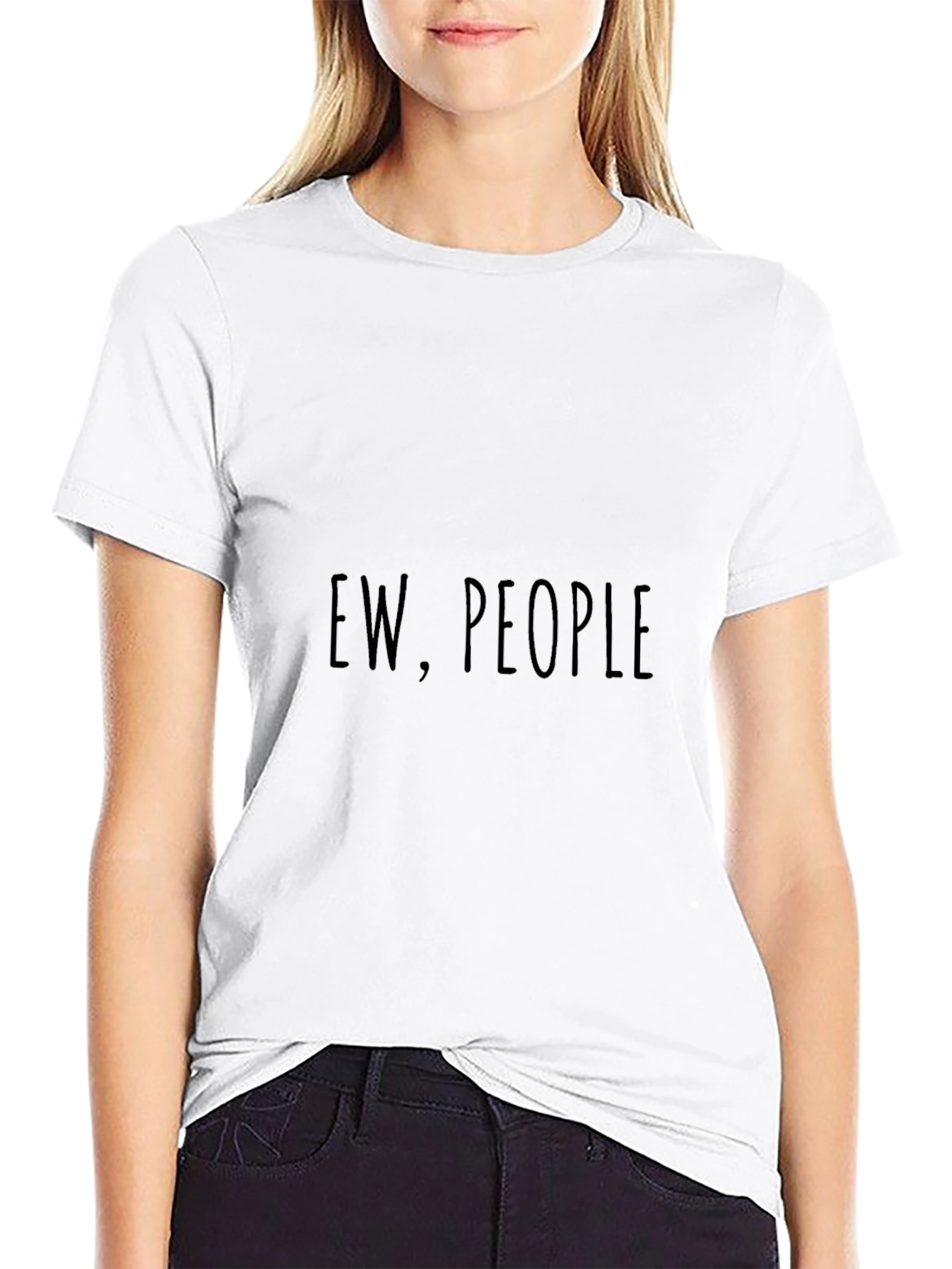 Ew People T-Shirt - Black Casual Tee