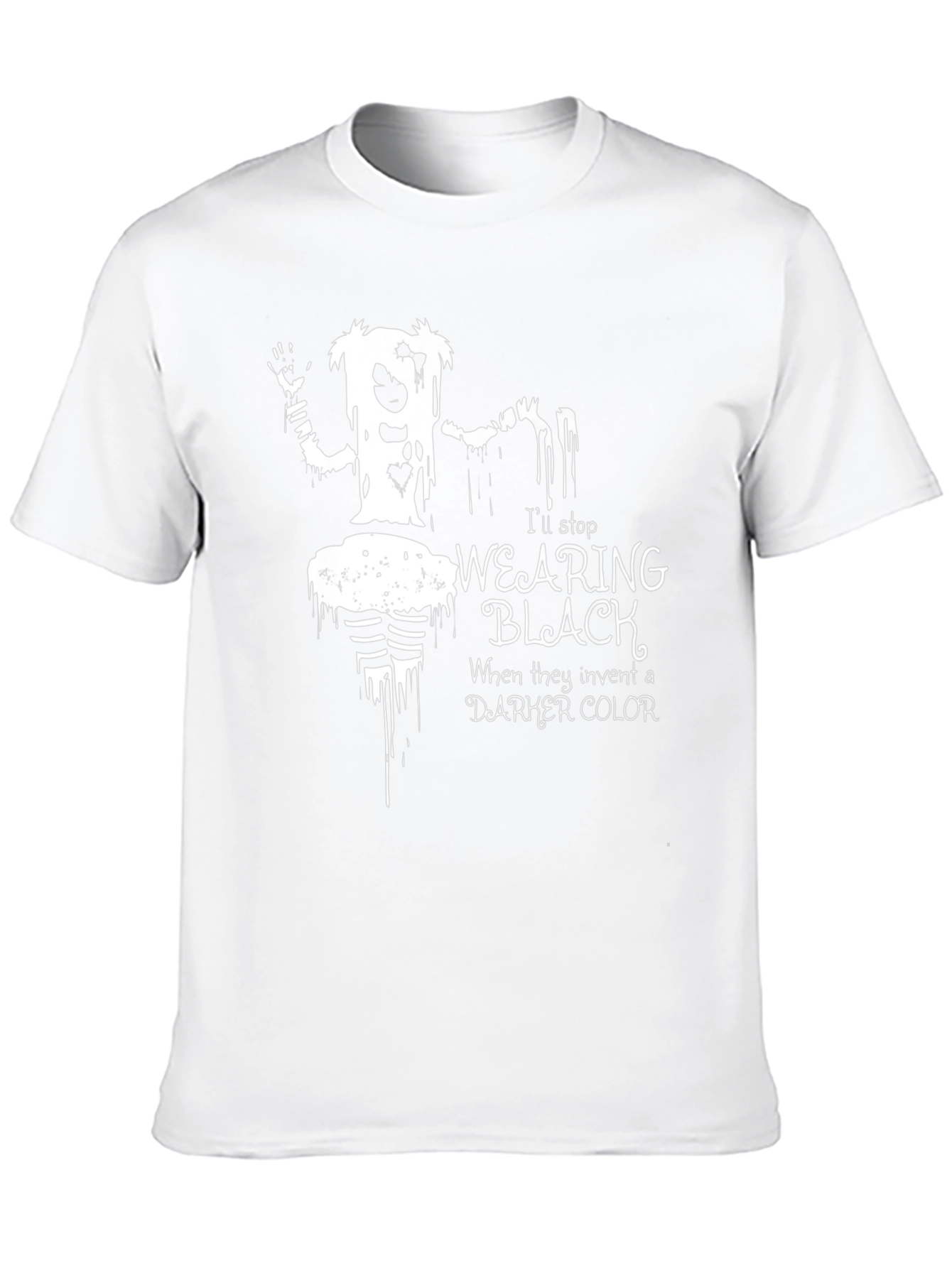Gothic Wearing Black Graphic T-Shirt