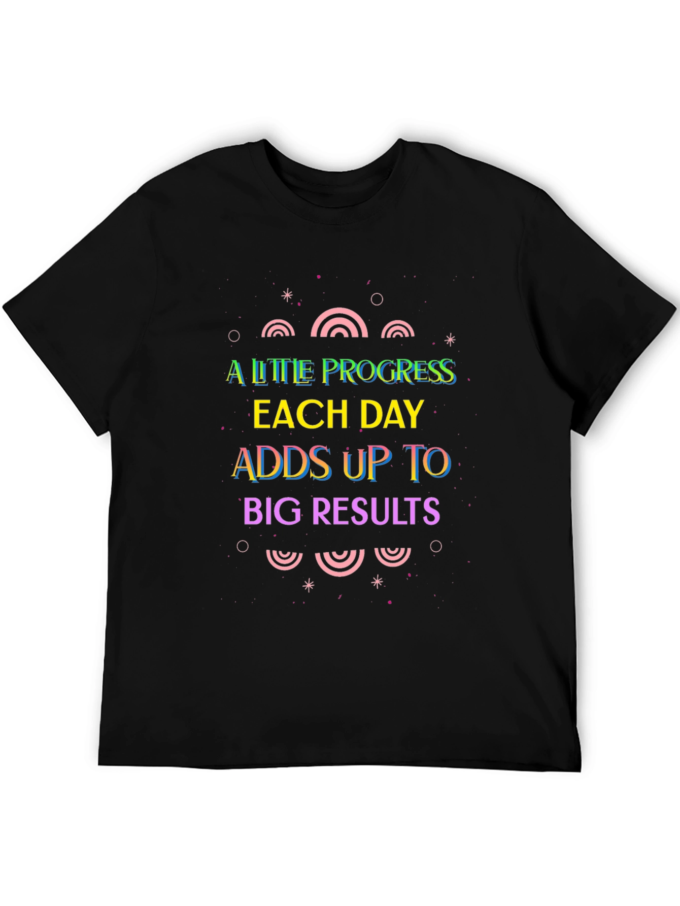 Motivational Graphic Tee: A Little Progress Each Day