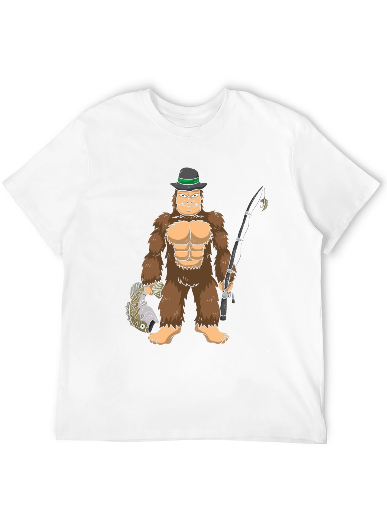 Bigfoot Fishing T-Shirt - Funny Cryptozoology Tee