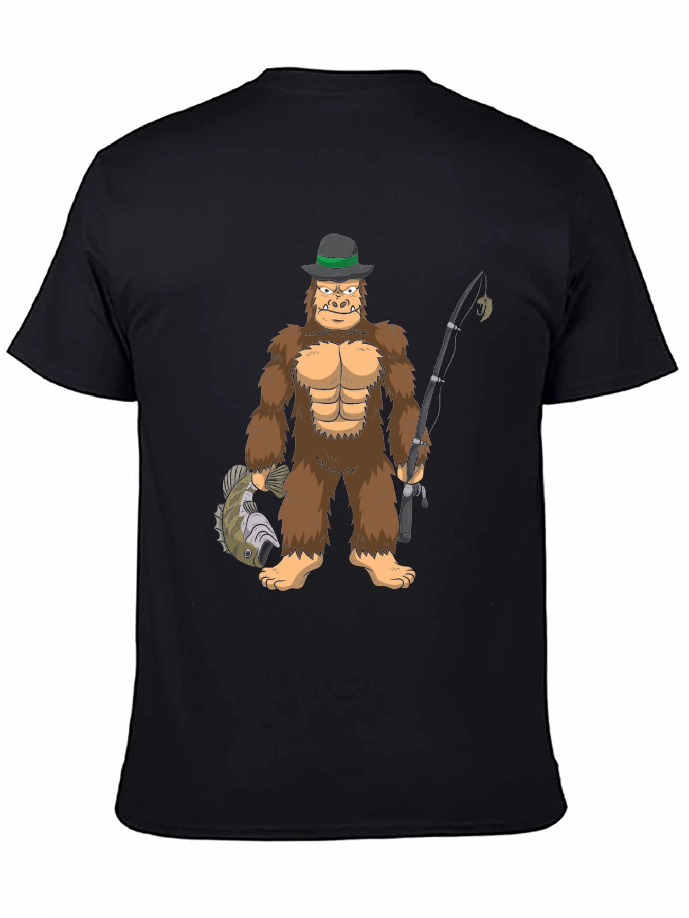 Bigfoot Fishing T-Shirt - Funny Cryptozoology Tee