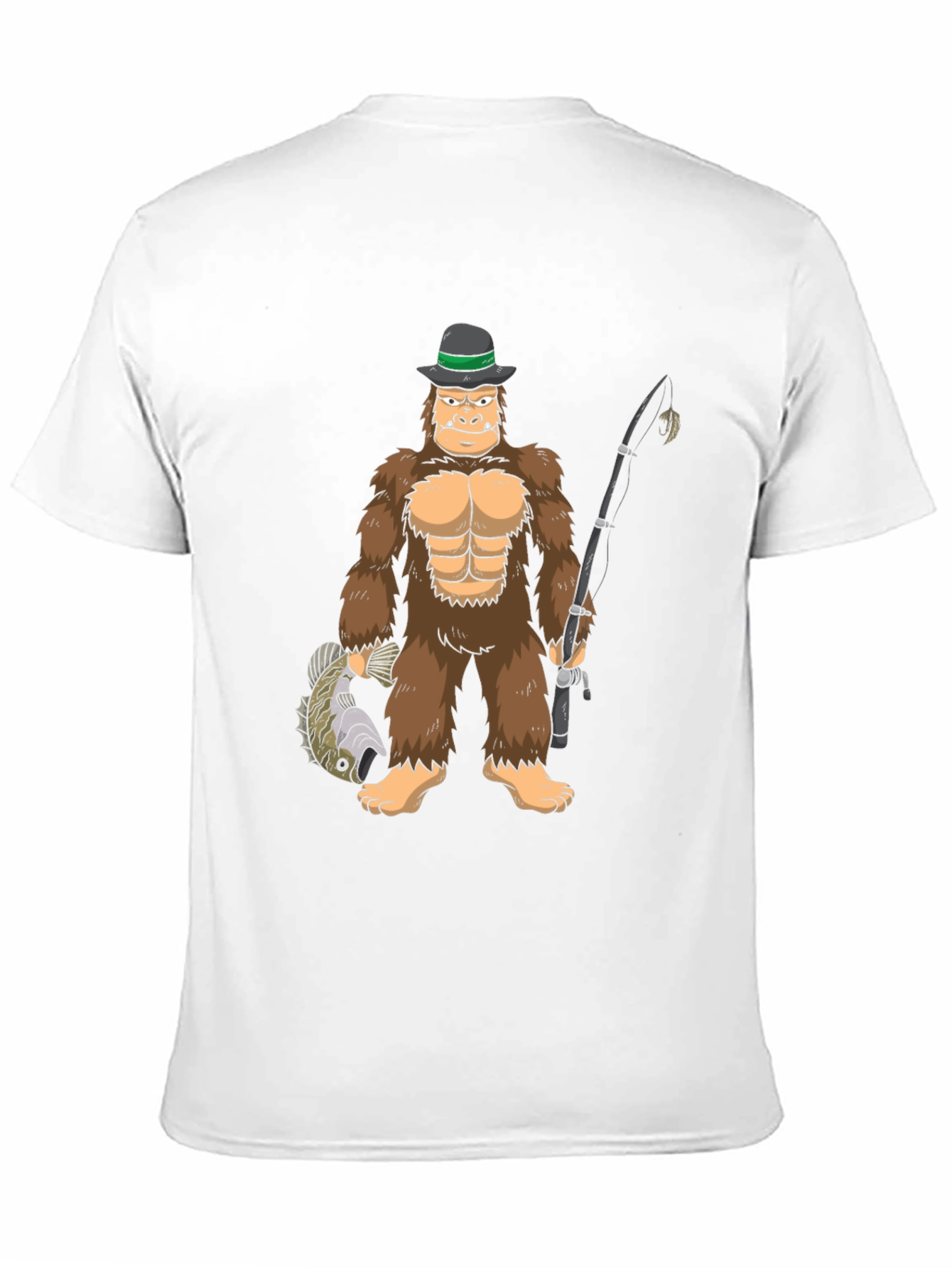Bigfoot Fishing T-Shirt - Funny Cryptozoology Tee