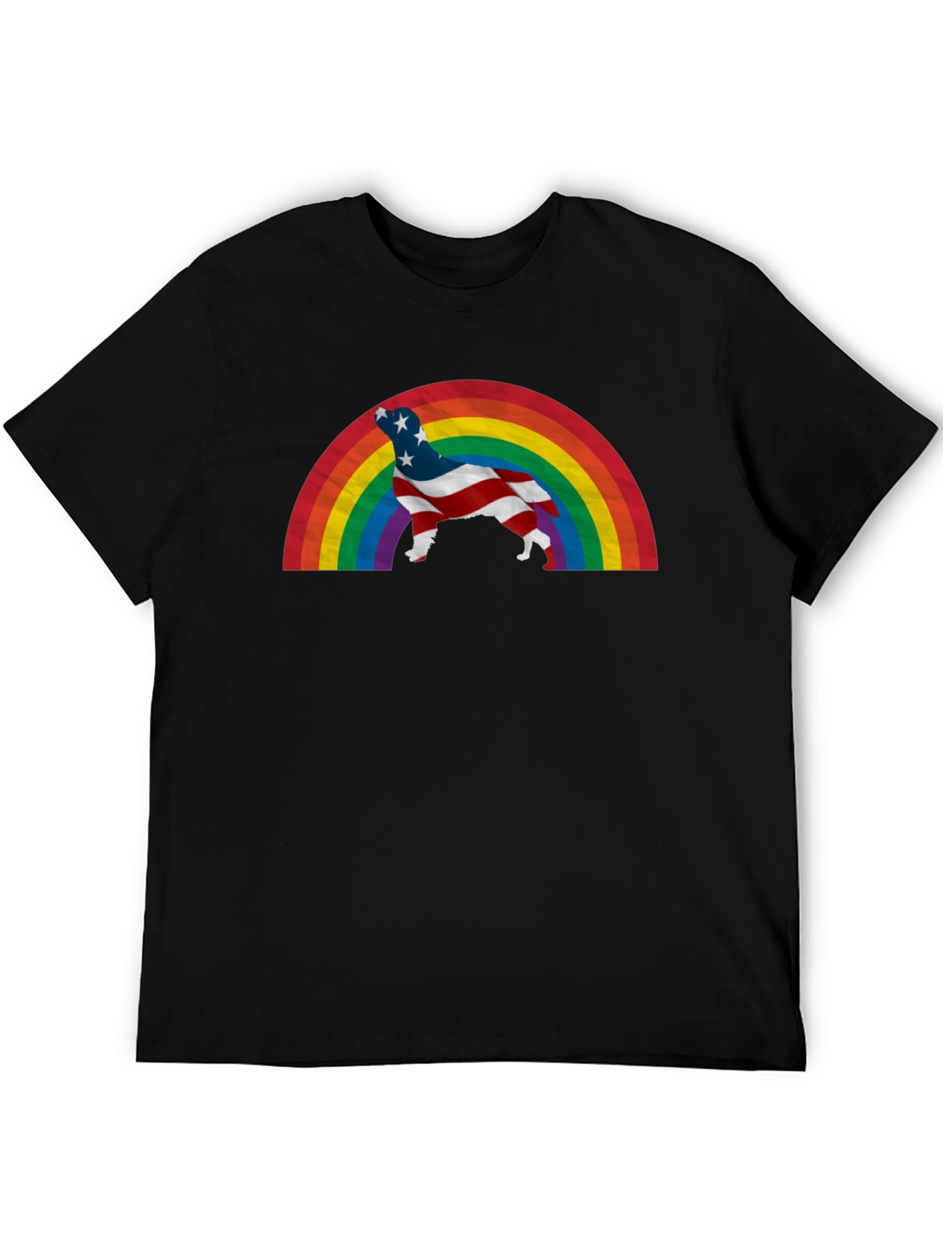 American Dog Rainbow T-Shirt