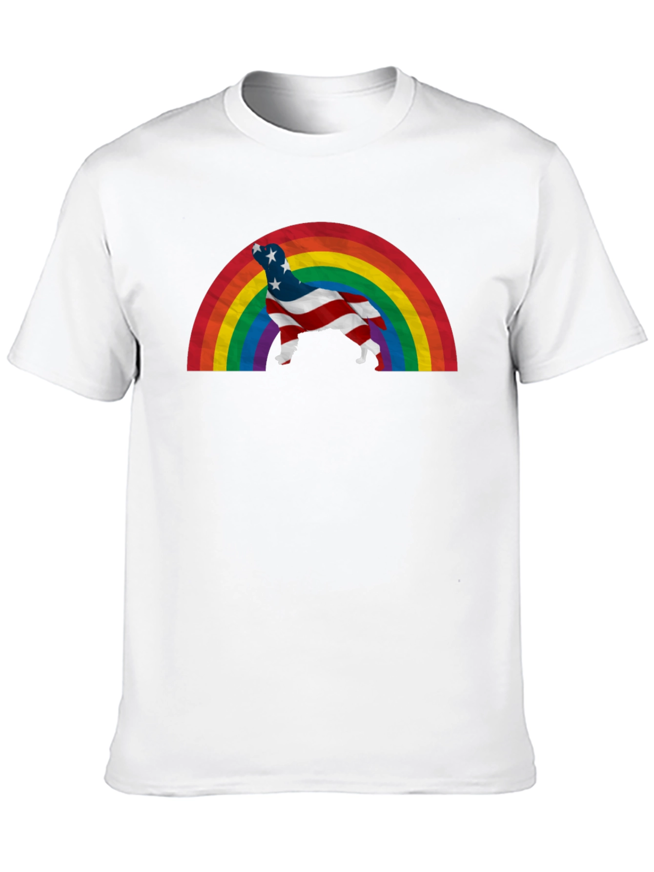 American Dog Rainbow T-Shirt
