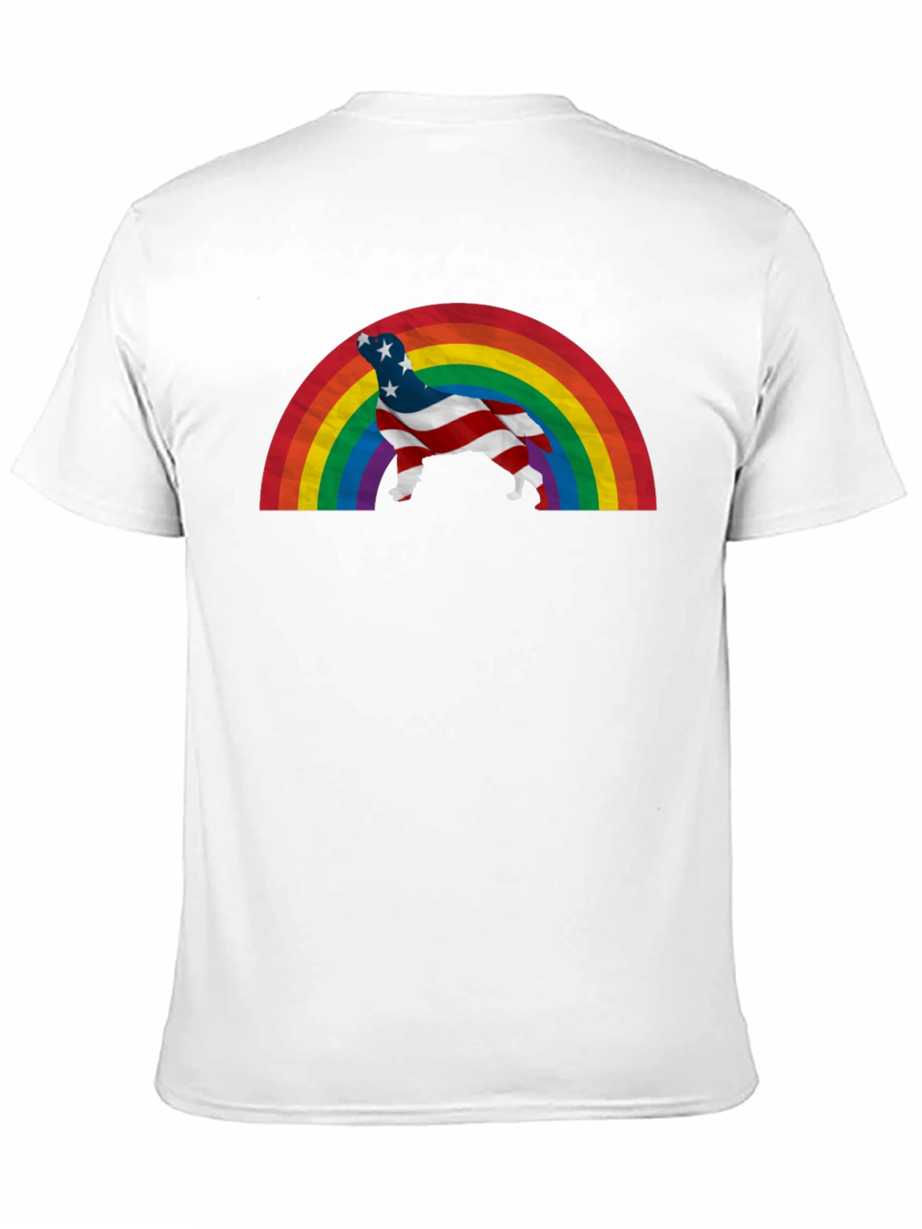 American Dog Rainbow T-Shirt