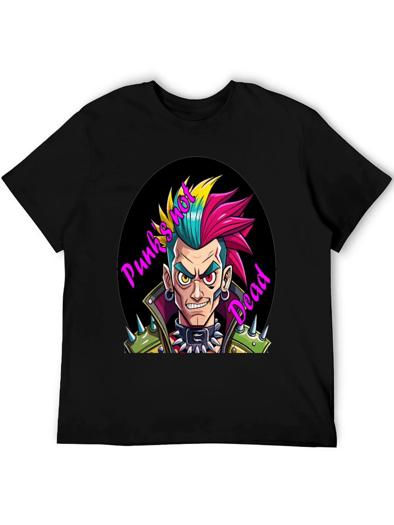 Punks Not Dead Graphic Tee - Black