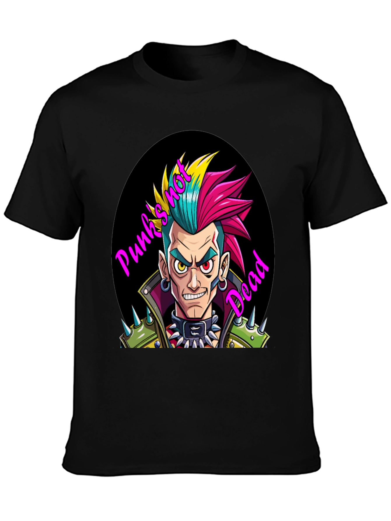 Punks Not Dead Graphic Tee - Black