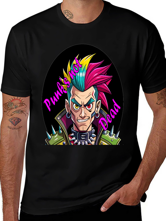 Punks Not Dead Graphic Tee - Black
