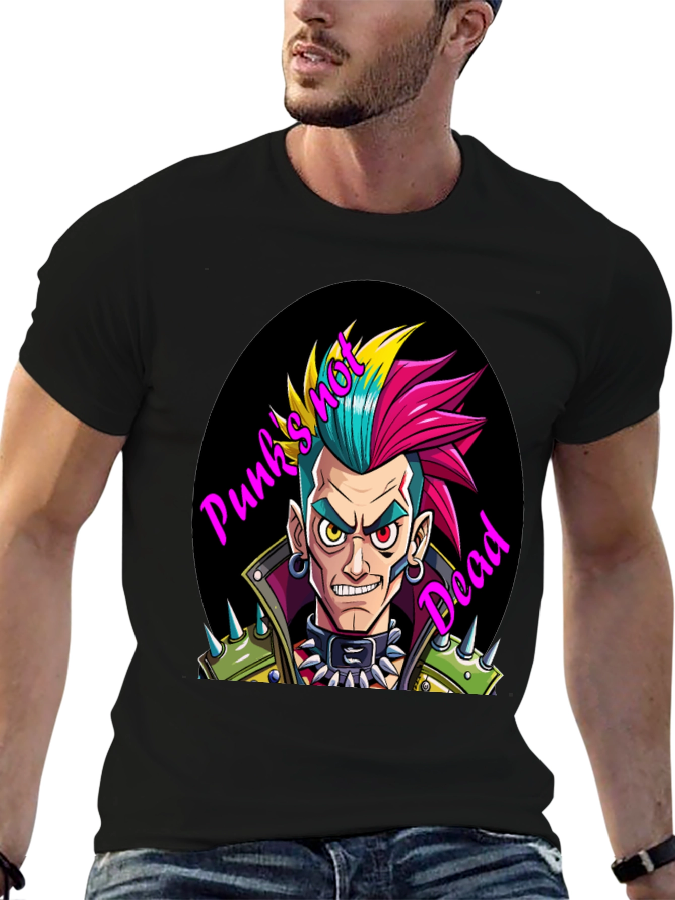 Punks Not Dead Graphic Tee - Black