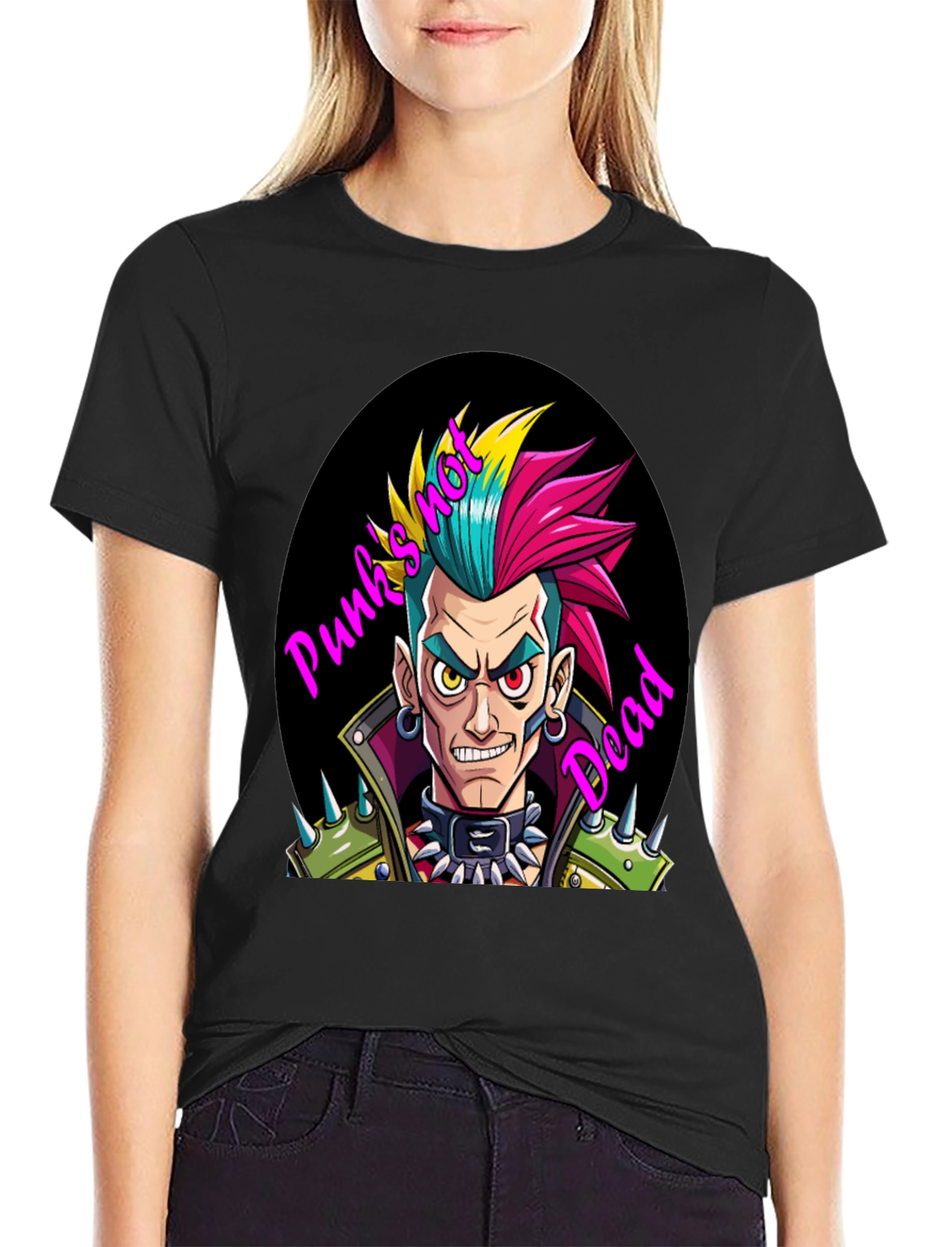 Punks Not Dead Graphic Tee - Black