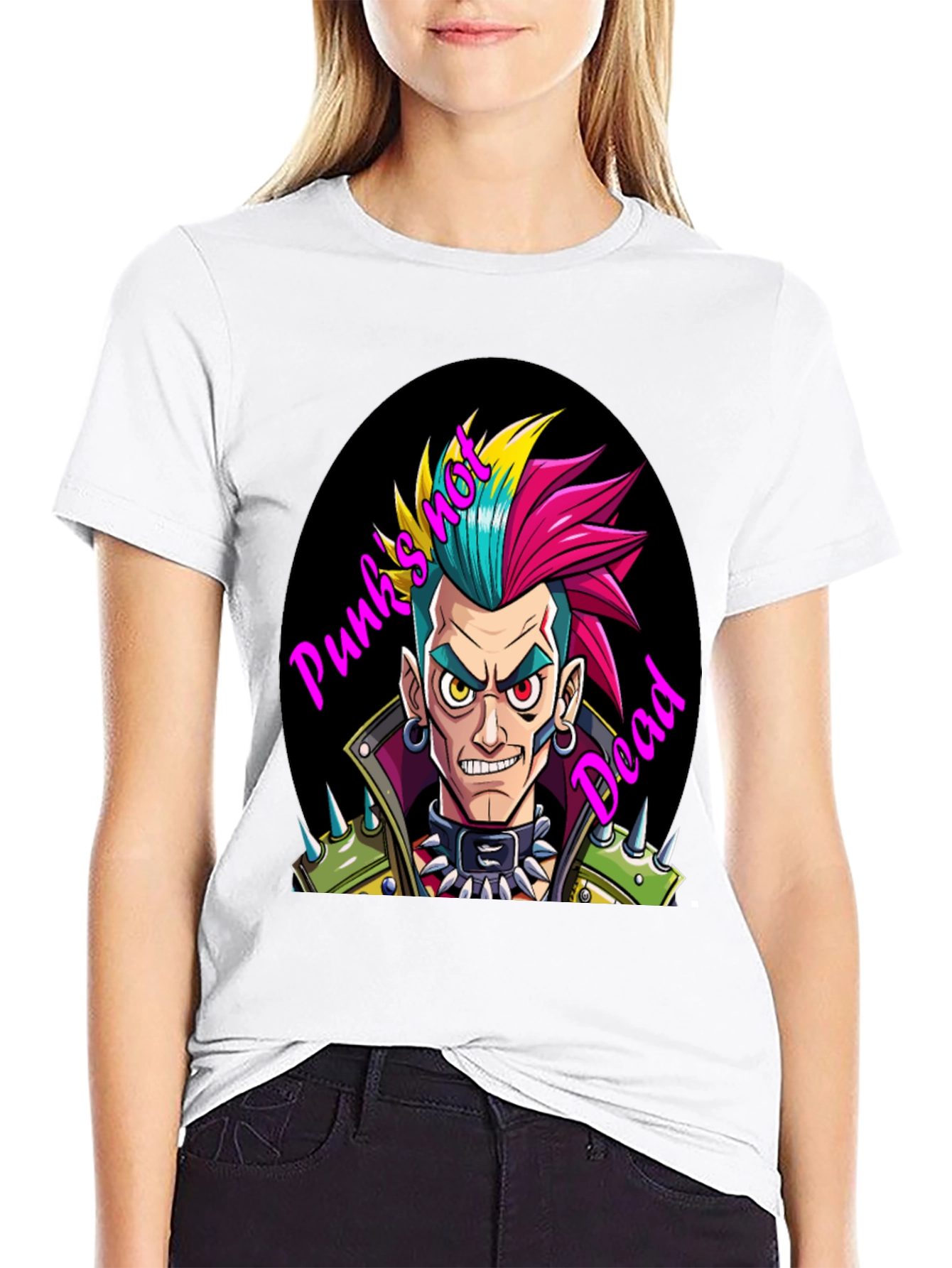 Punks Not Dead Graphic Tee - Black