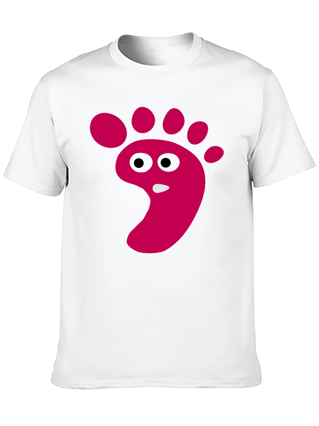 Funny Footprint Graphic T-Shirt - Black Cotton Tee