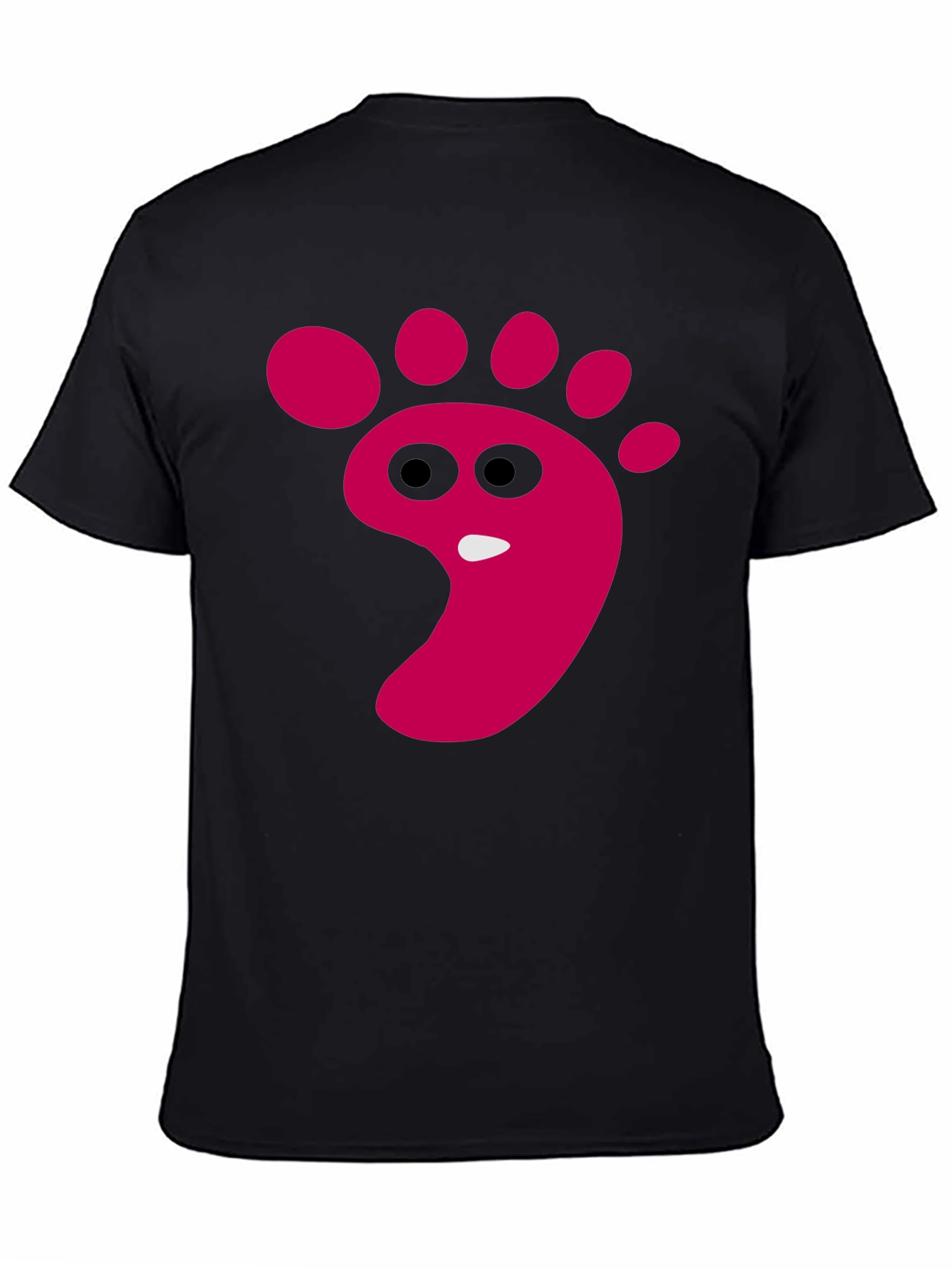 Funny Footprint Graphic T-Shirt - Black Cotton Tee