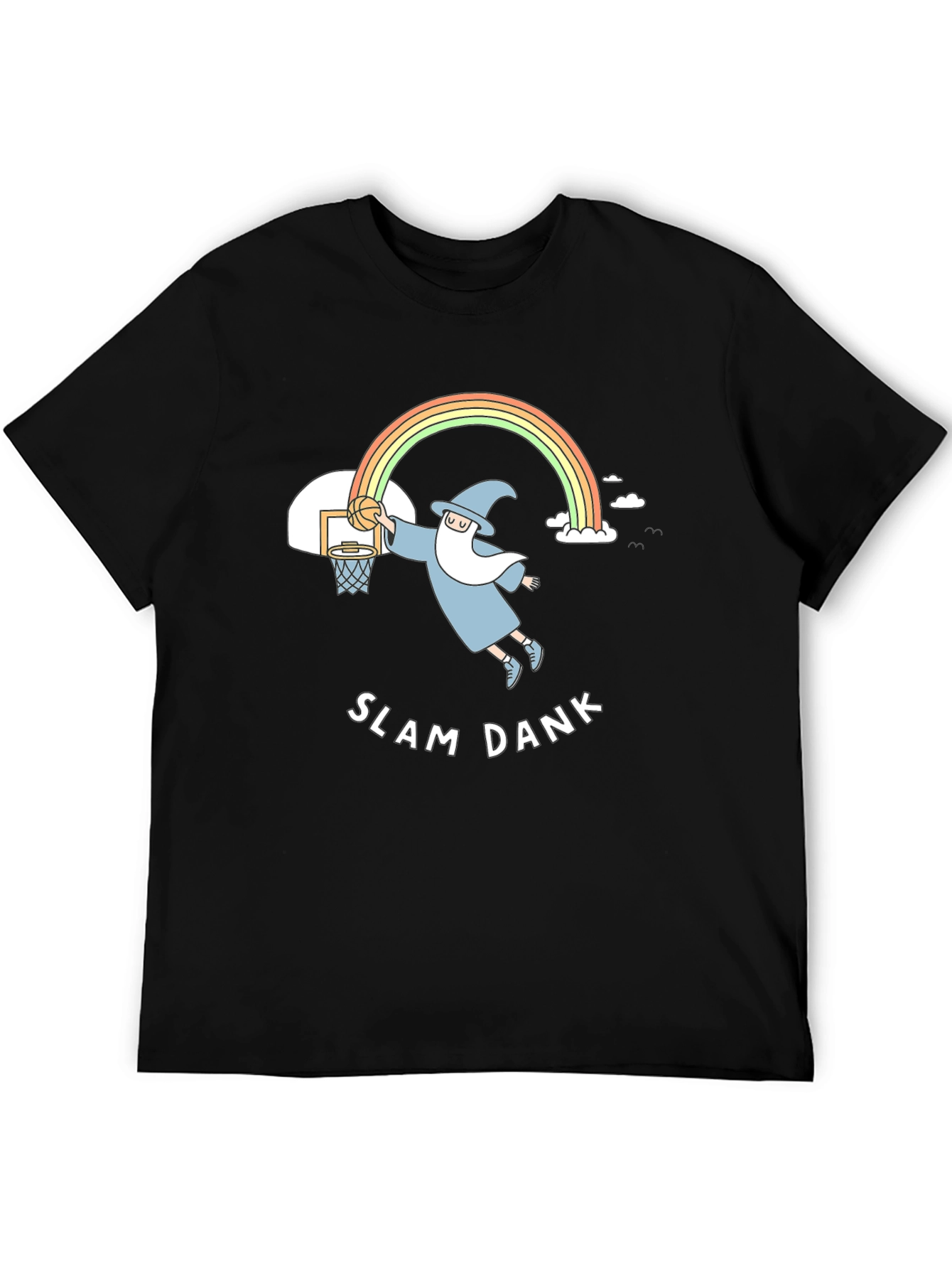 Slam Dunk Wizard Graphic T-Shirt - Black