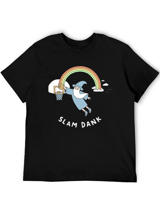 Slam Dunk Wizard Graphic T-Shirt - Black