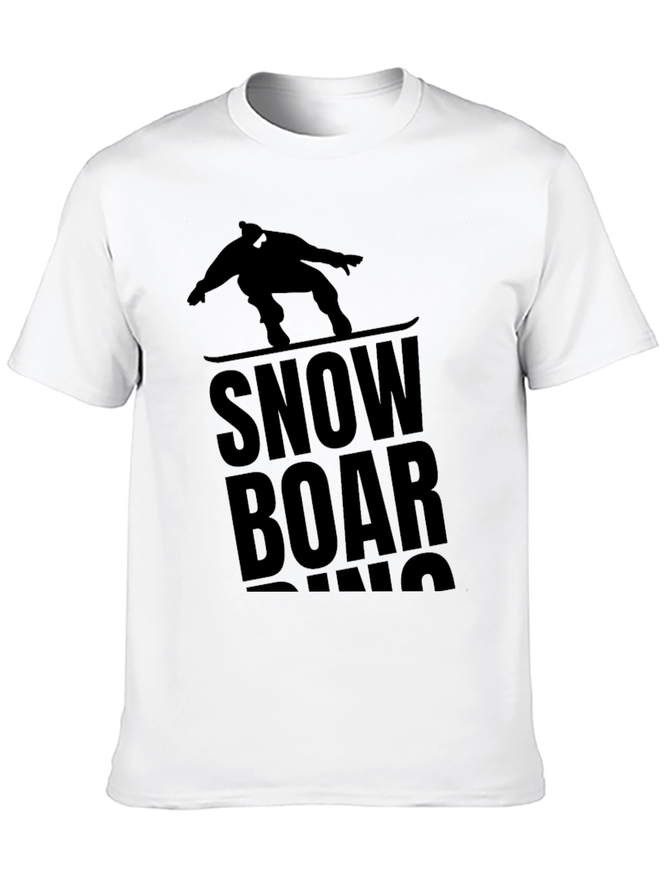 Snowboarding Graphic T-Shirt - Black