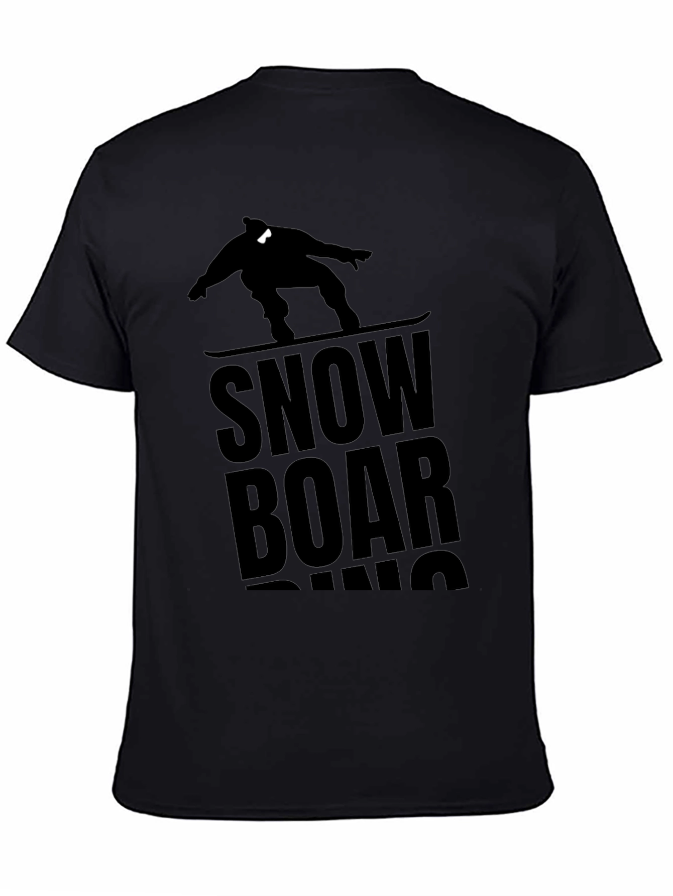 Snowboarding Graphic T-Shirt - Black