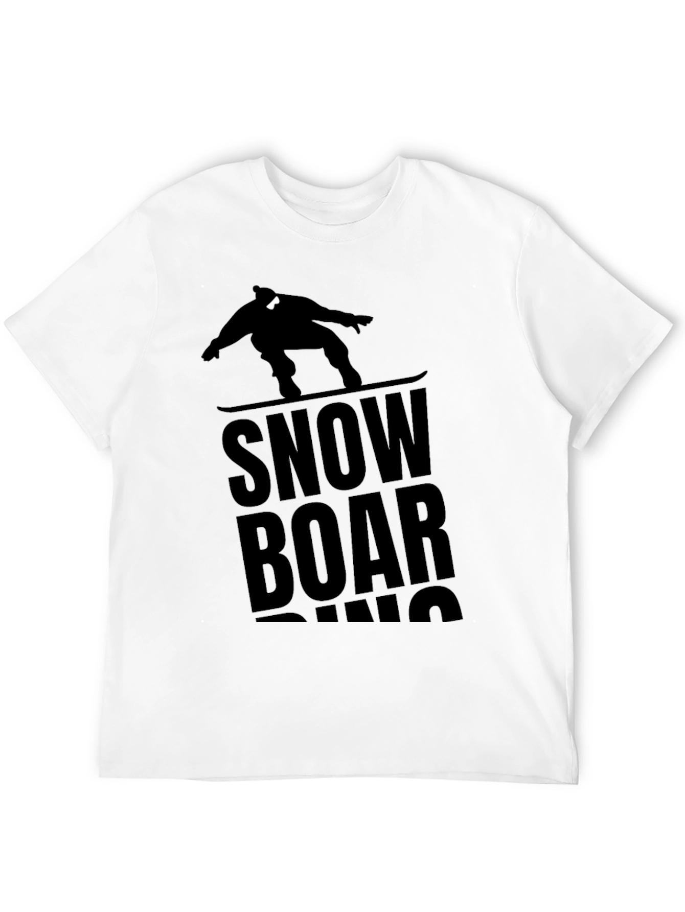 Snowboarding Graphic T-Shirt - Black