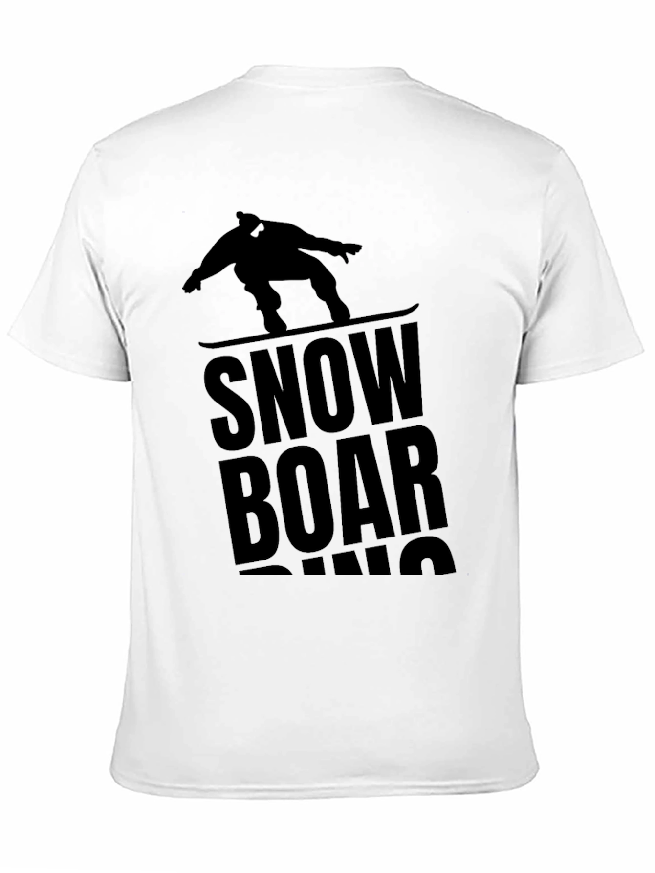 Snowboarding Graphic T-Shirt - Black