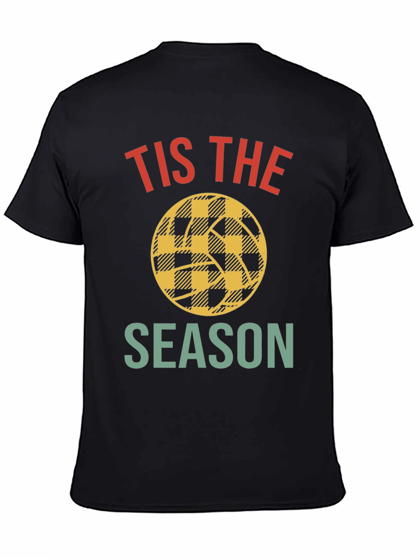 Tis The Season Basketball Plaid Tee