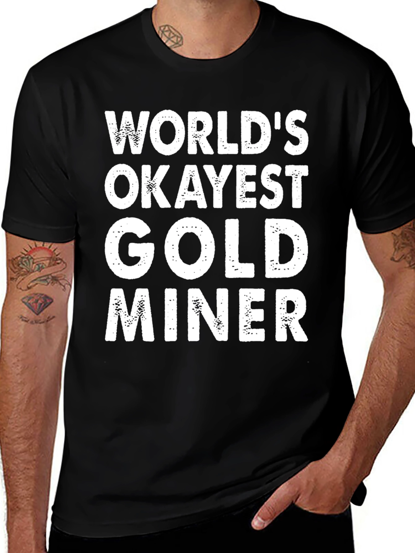 Worlds Okayest Gold Miner Graphic T-Shirt