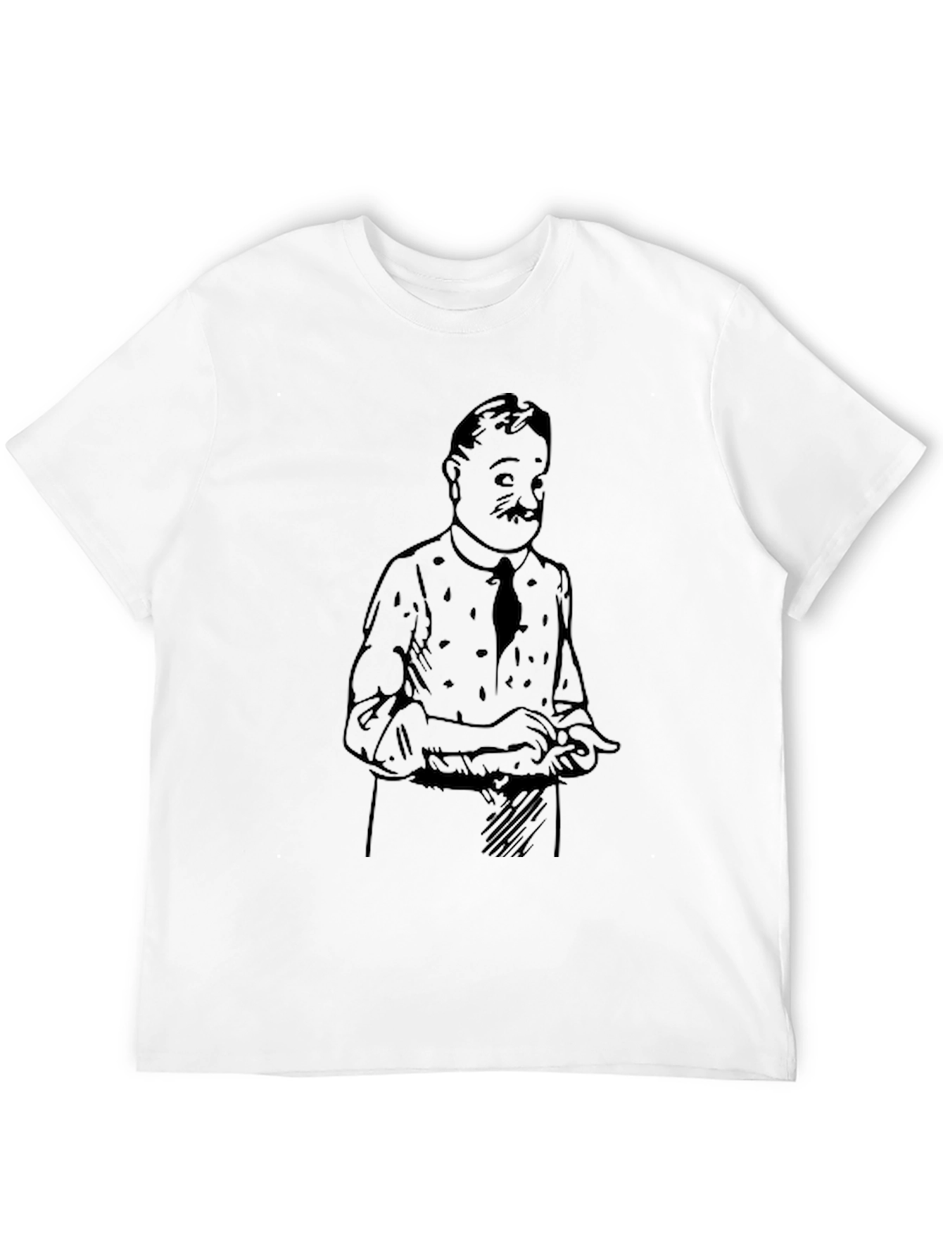 Black Graphic Tee - Cartoon Detective