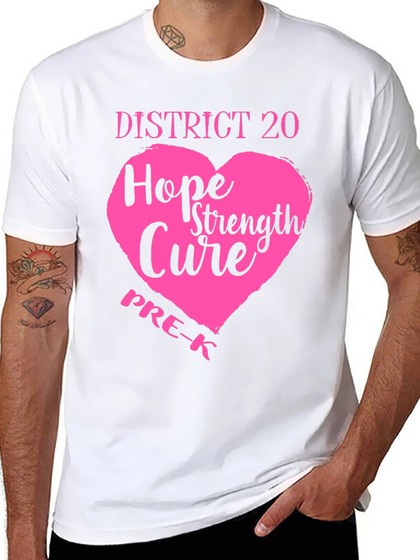 District 20 Hope Strength Cure Pre-K T-Shirt