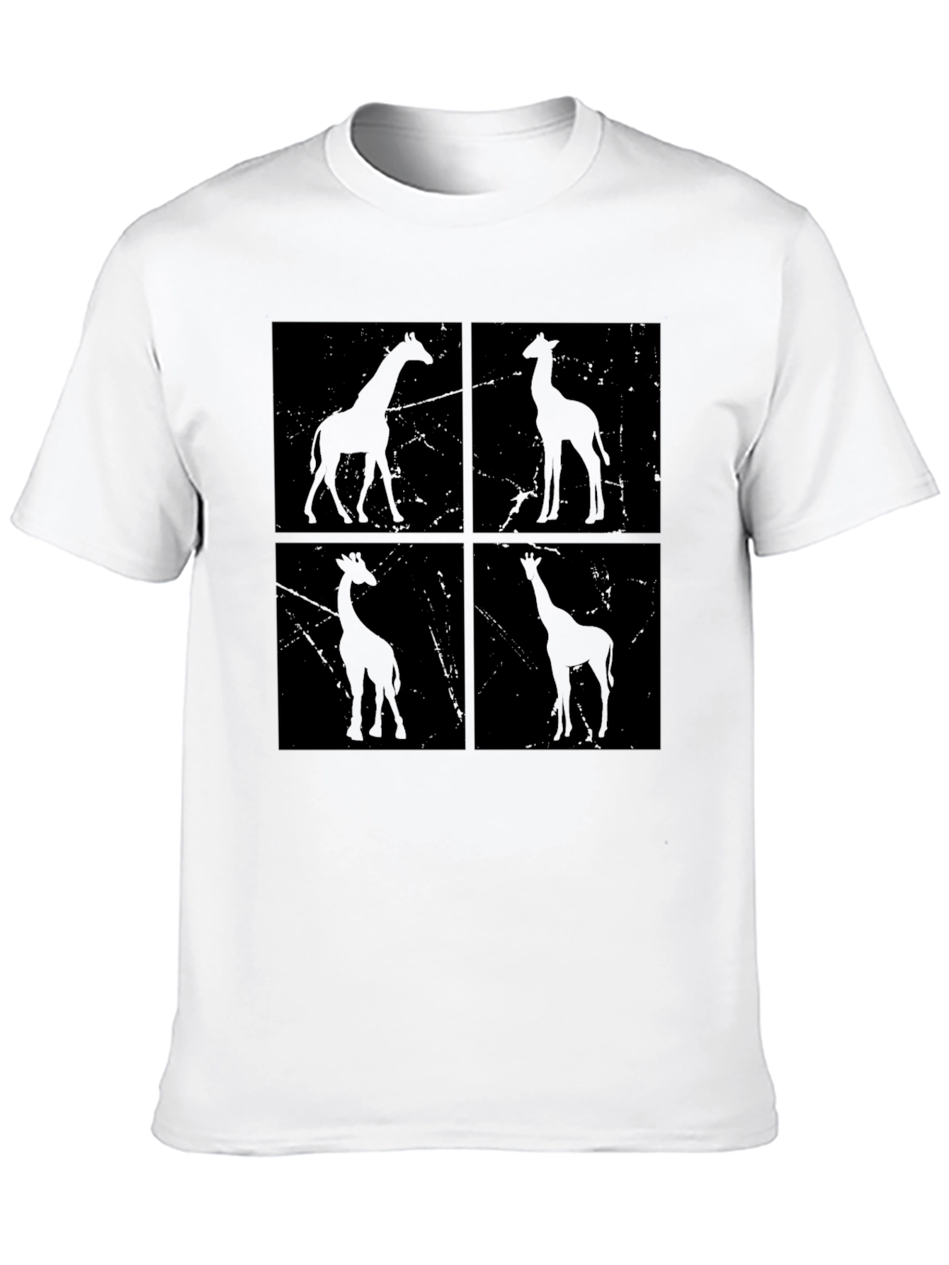 Giraffe Silhouette T-Shirt - Unisex Black Graphic Tee