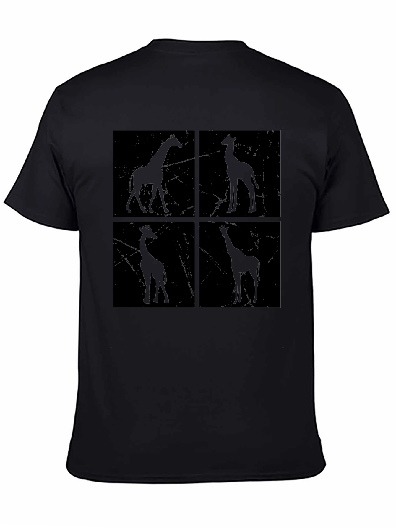 Giraffe Silhouette T-Shirt - Unisex Black Graphic Tee
