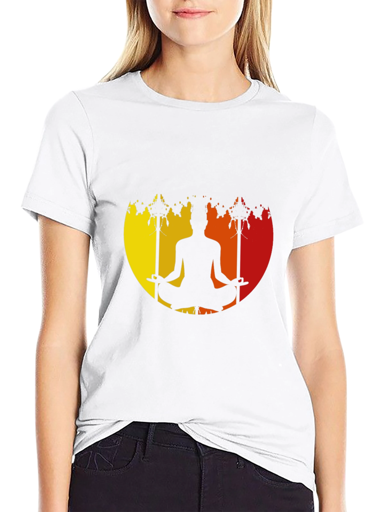 Meditate Sunset T-Shirt - Yoga Inspired Graphic Tee