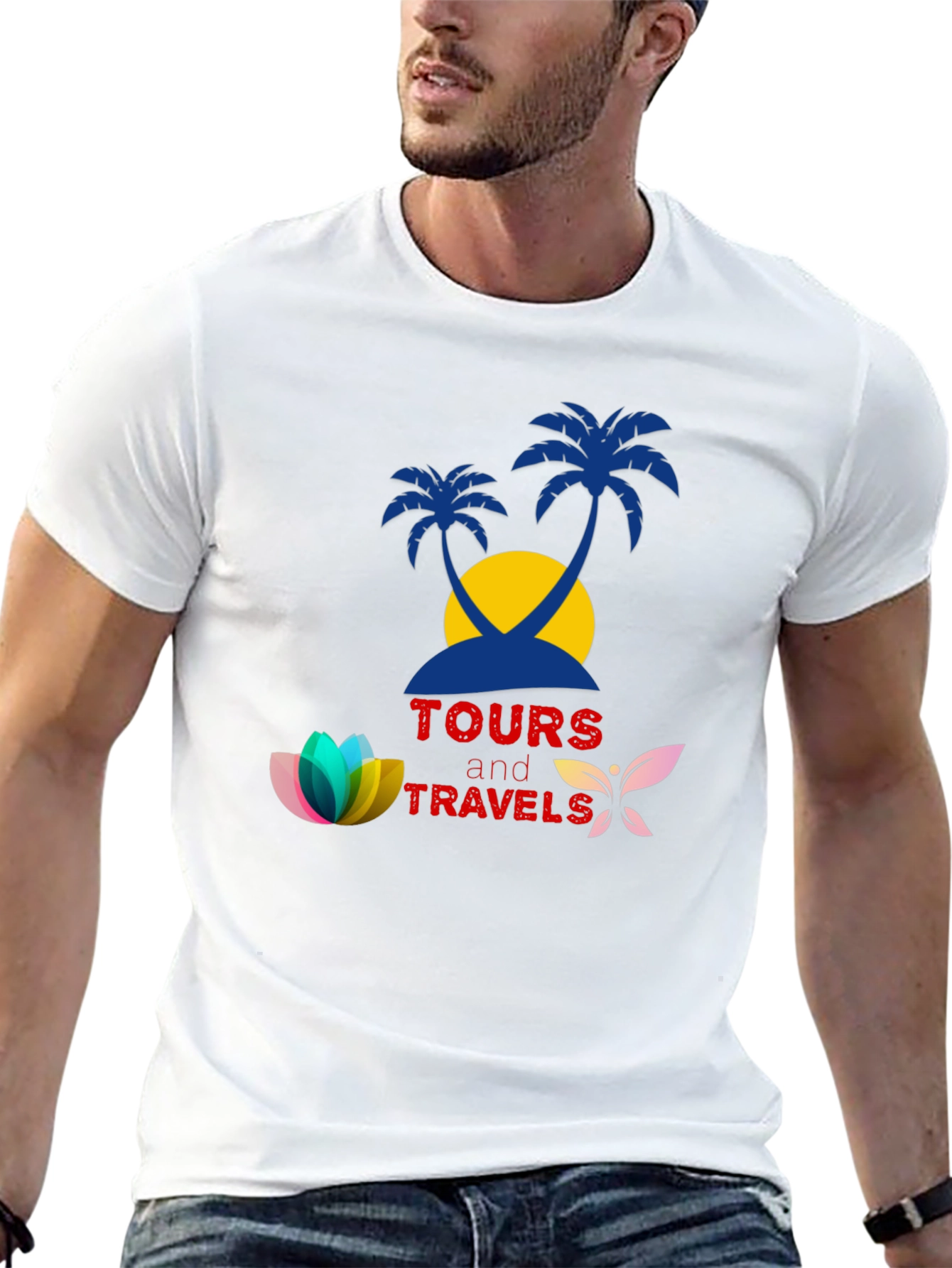 Tours and Travels Black Graphic Tee
