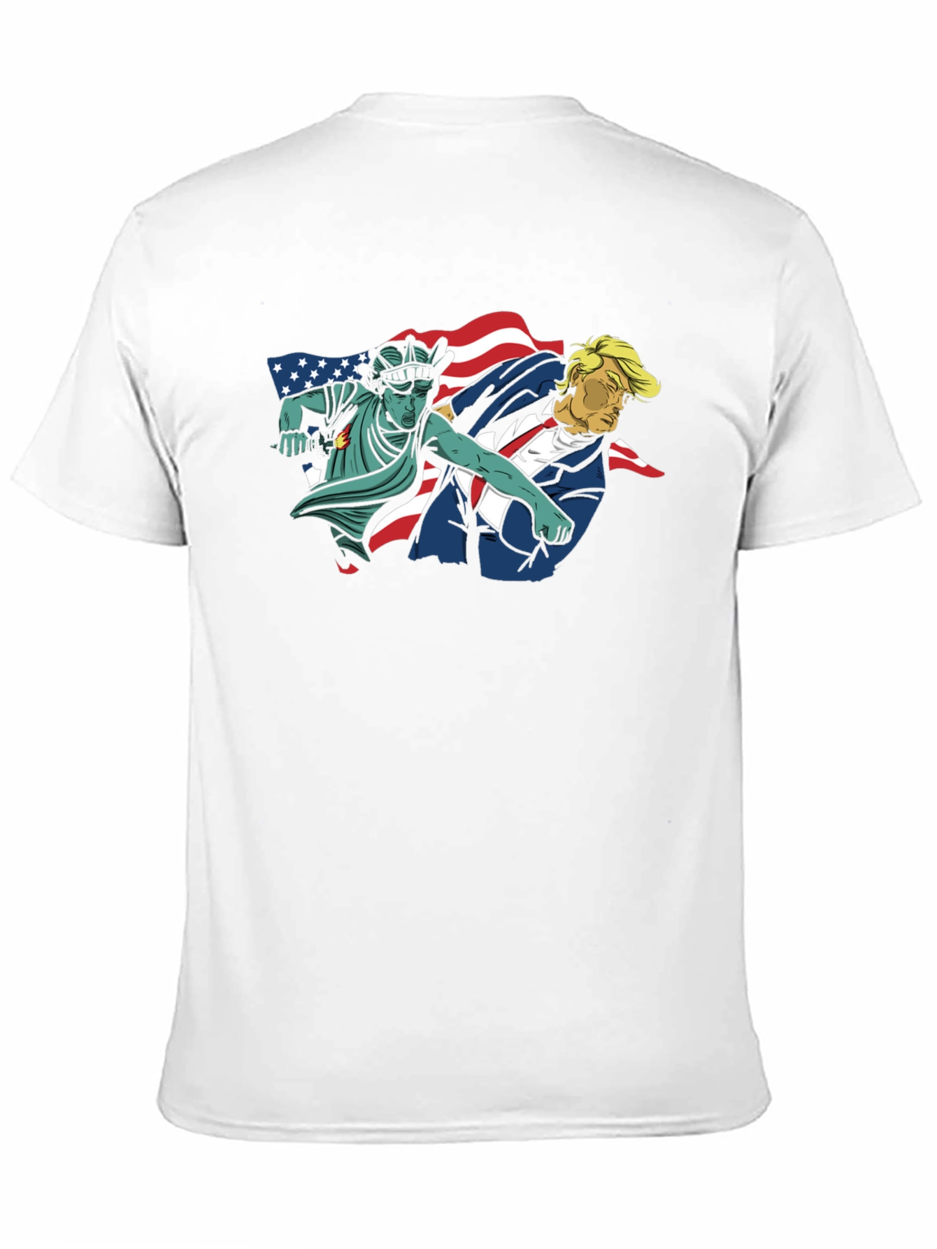 Statue of Liberty Punches Trump Graphic T-Shirt