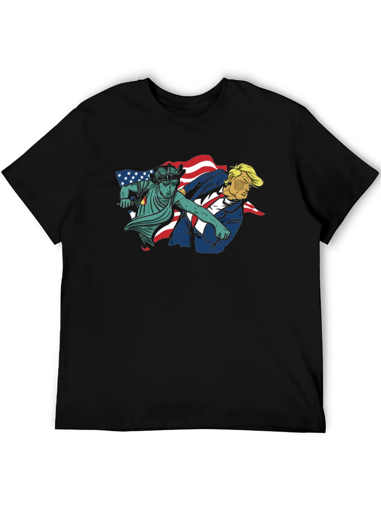 Statue of Liberty Punches Trump Graphic T-Shirt