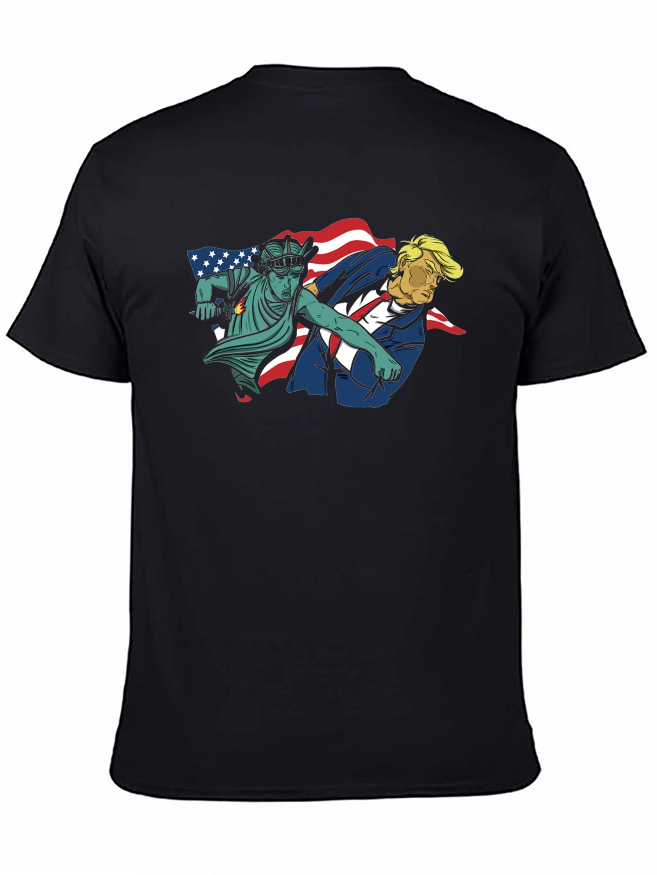 Statue of Liberty Punches Trump Graphic T-Shirt