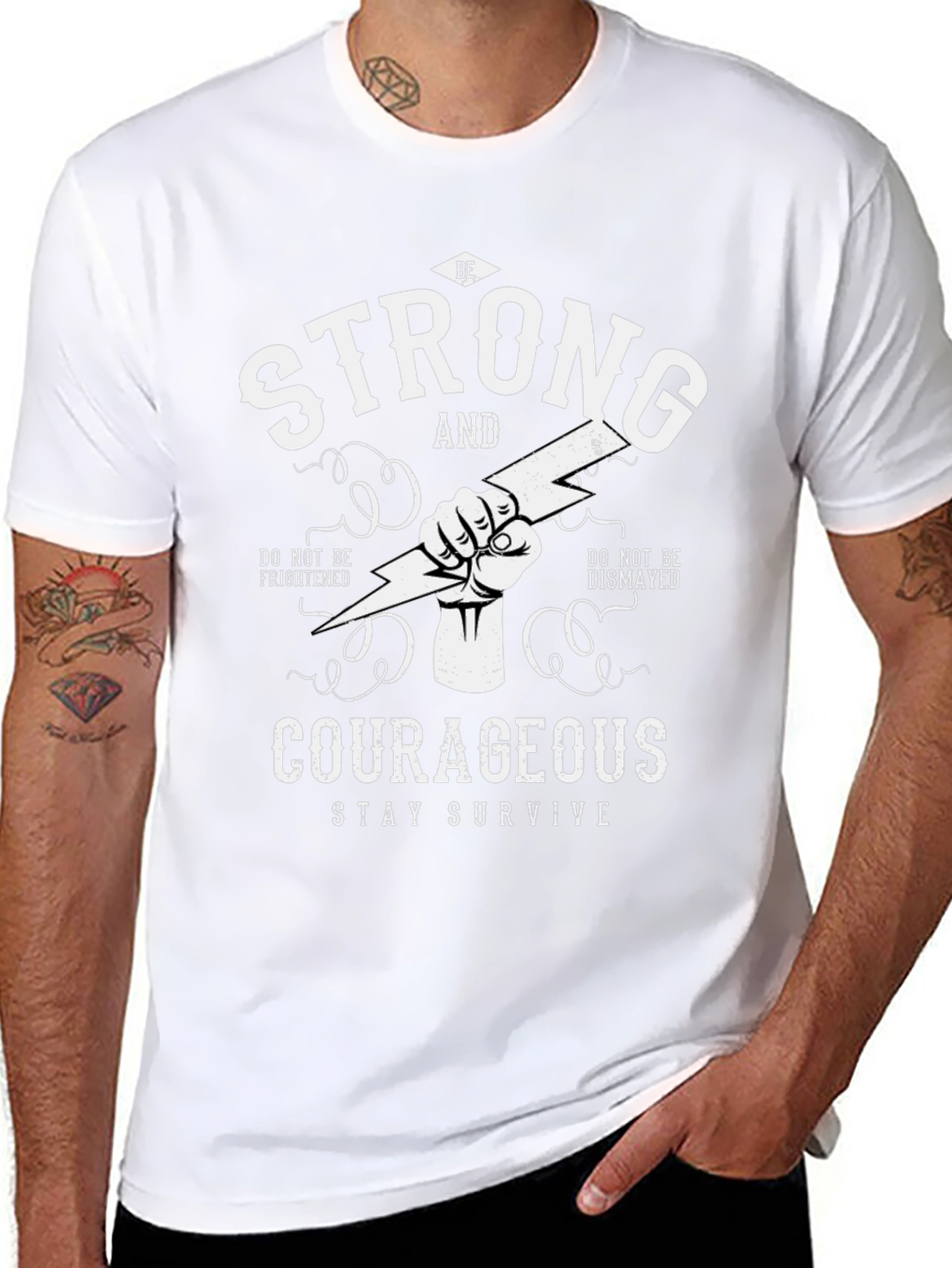 Be Strong Courageous Graphic T-Shirt