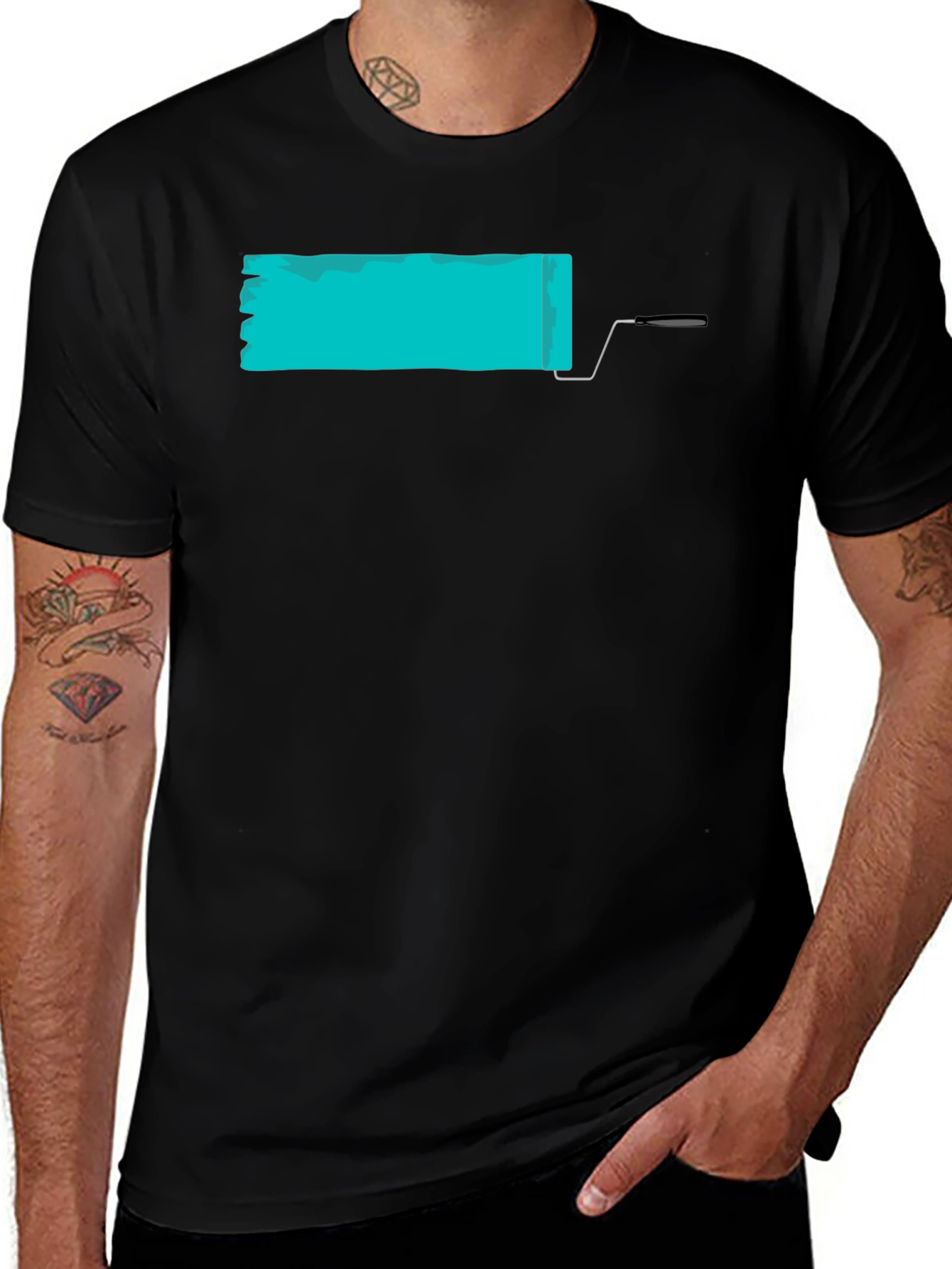 Paint Roller T-Shirt - Cool Graphic Tee