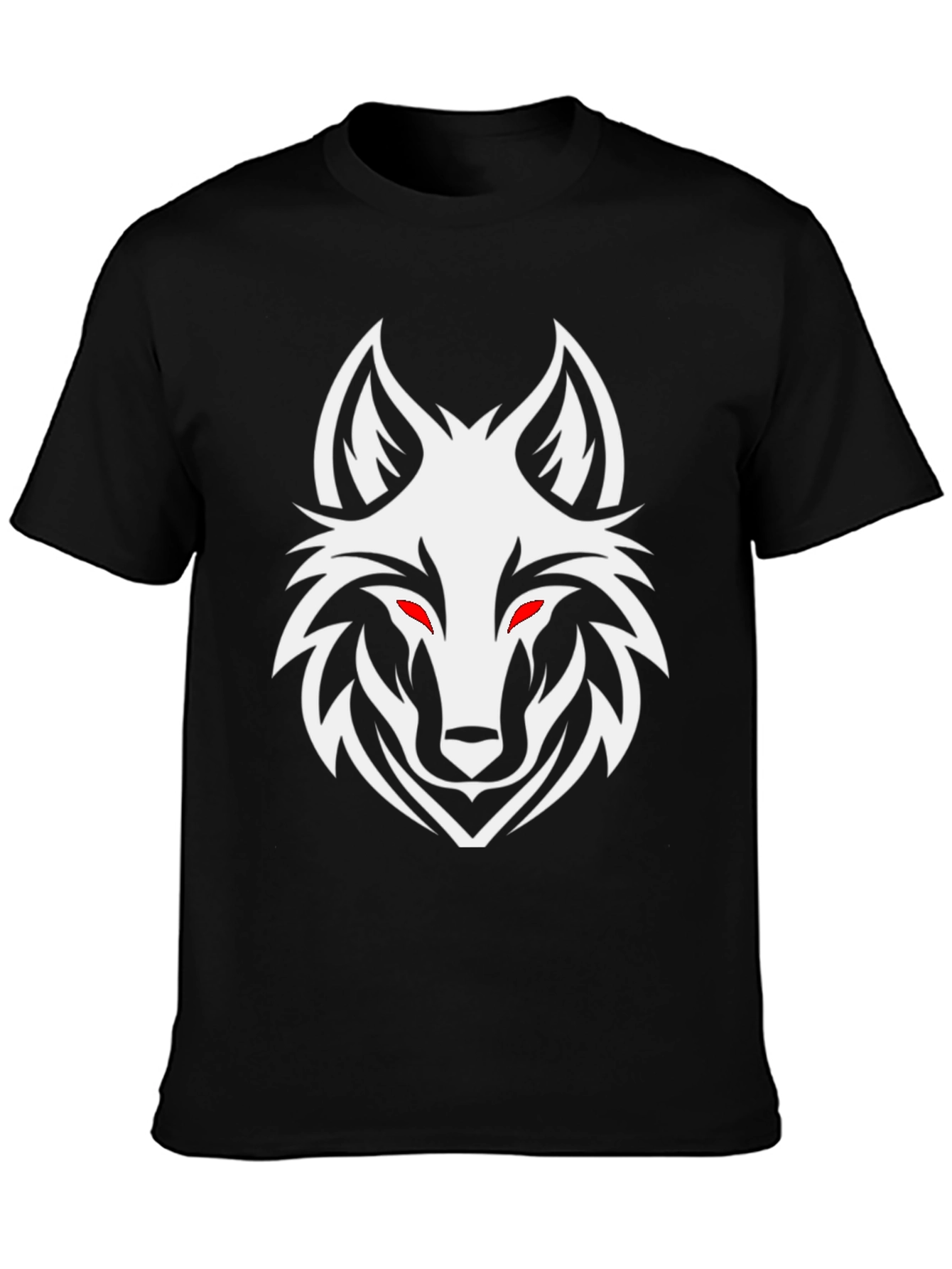 Black Wolf Head Graphic Tee