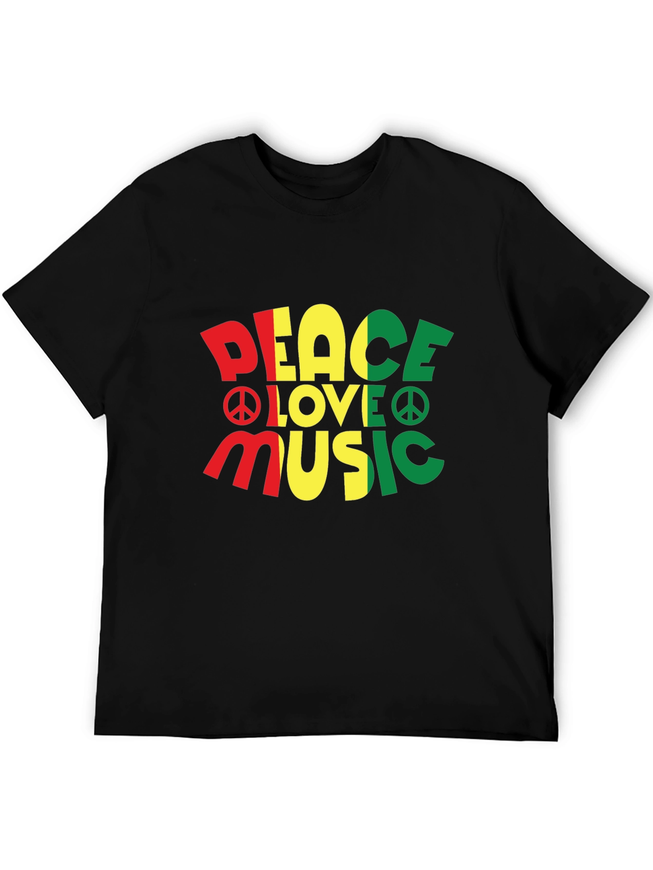 Peace Love Music Rasta T-Shirt