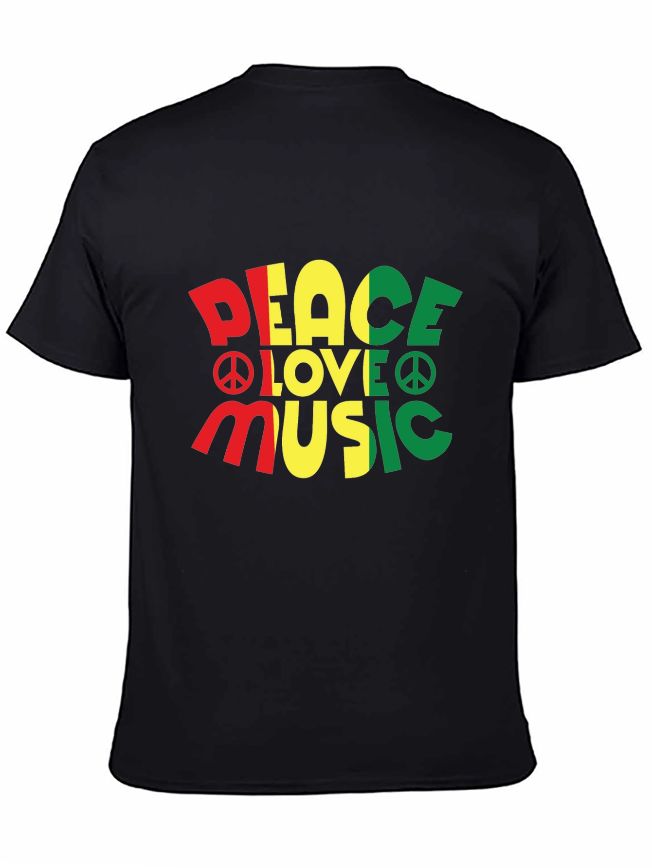 Peace Love Music Rasta T-Shirt