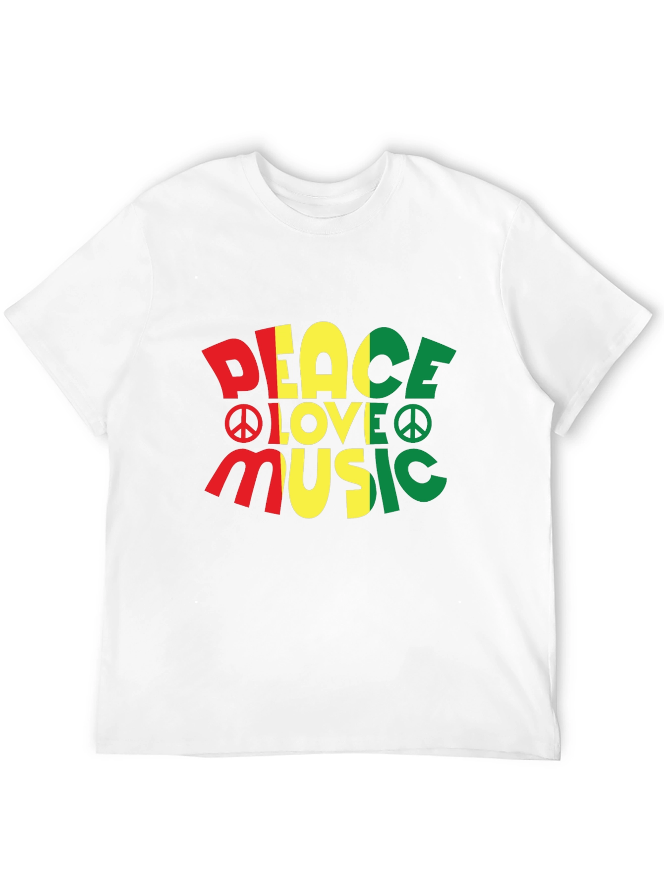 Peace Love Music Rasta T-Shirt