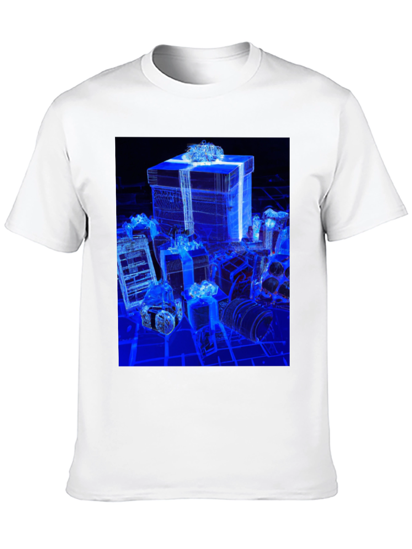 Gift Box 3D Print Black T-Shirt