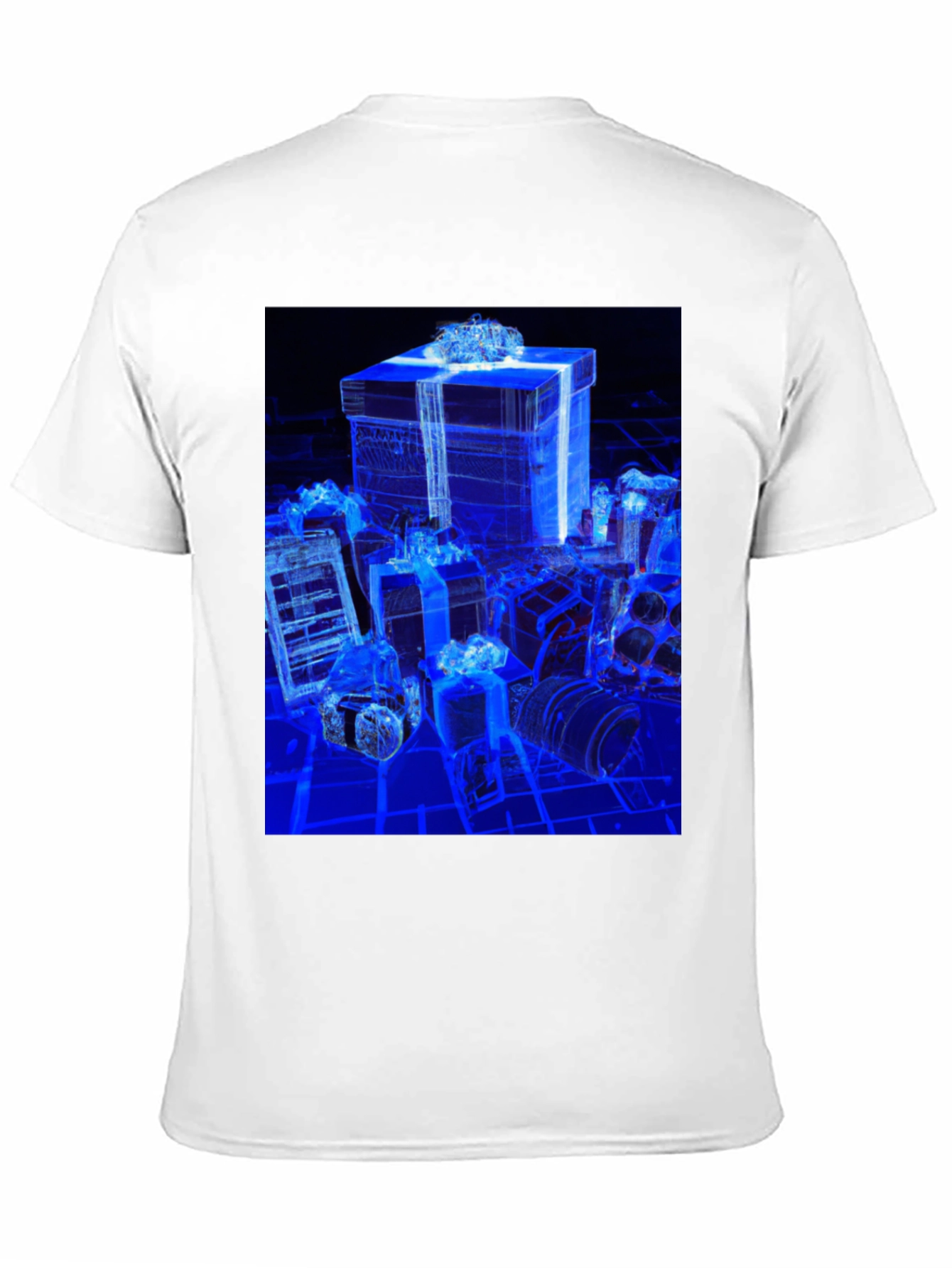 Gift Box 3D Print Black T-Shirt