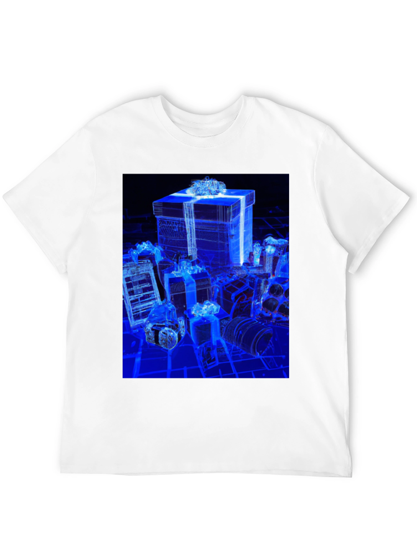 Gift Box 3D Print Black T-Shirt