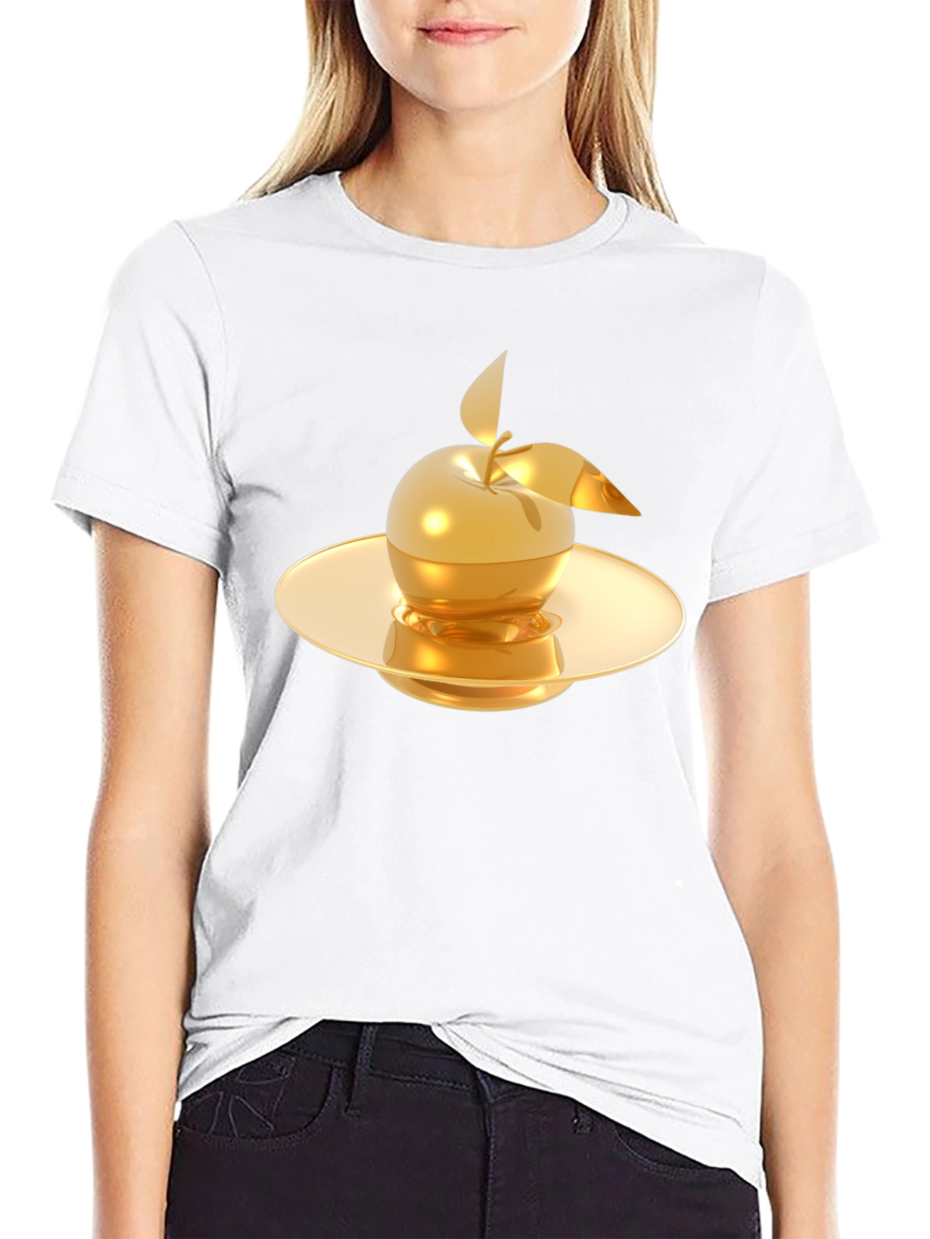 Golden Apple Saturn T-Shirt - Unique Graphic Tee