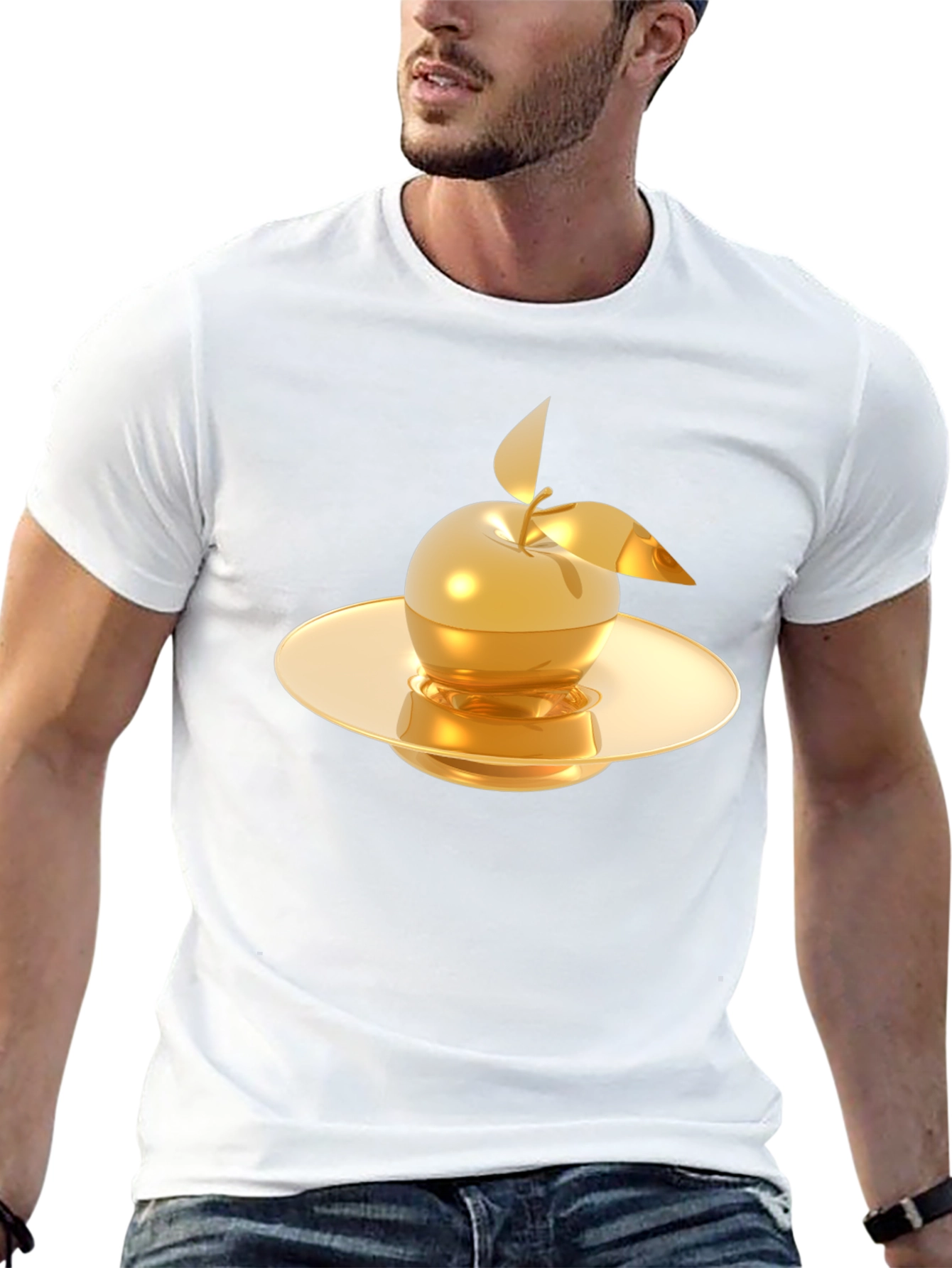 Golden Apple Saturn T-Shirt - Unique Graphic Tee