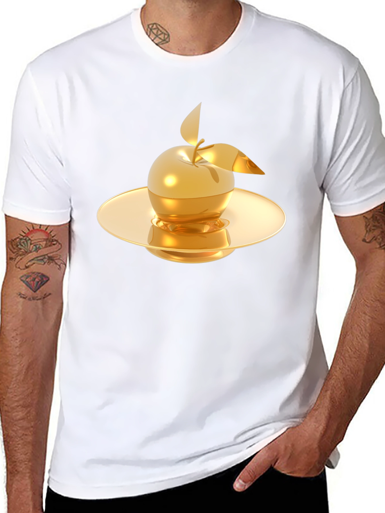 Golden Apple Saturn T-Shirt - Unique Graphic Tee