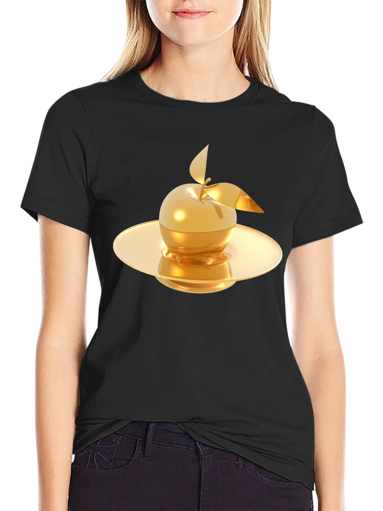 Golden Apple Saturn T-Shirt - Unique Graphic Tee
