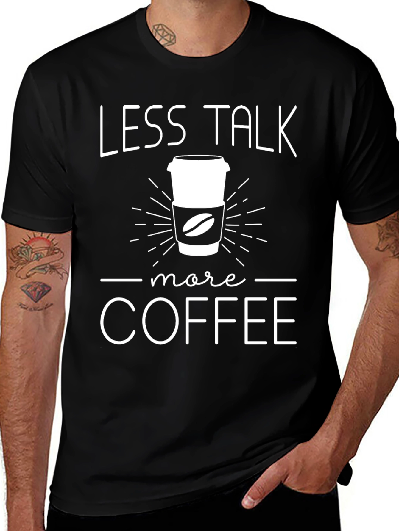 Less Talk More Coffee Graphic T-Shirt