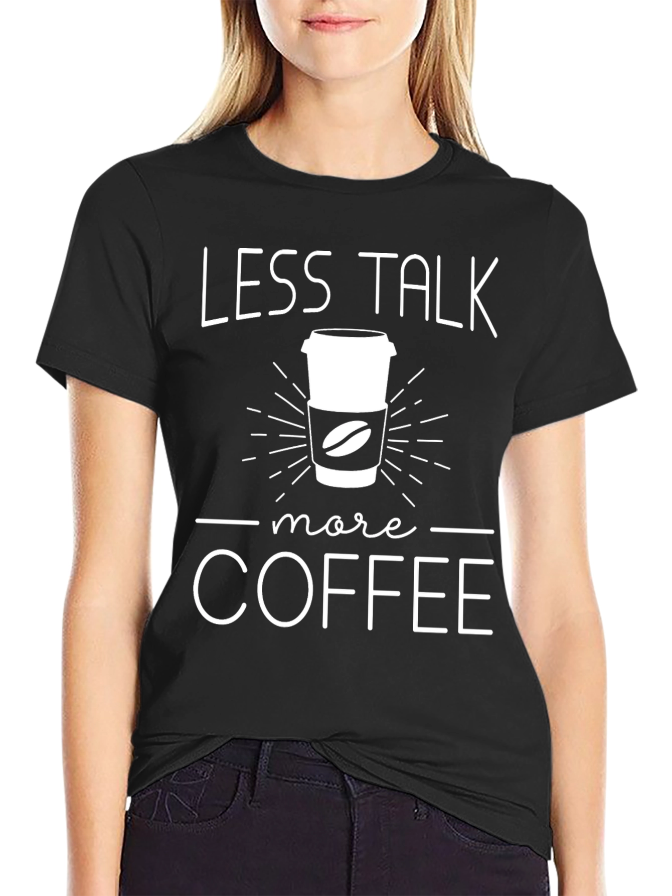 Less Talk More Coffee Graphic T-Shirt