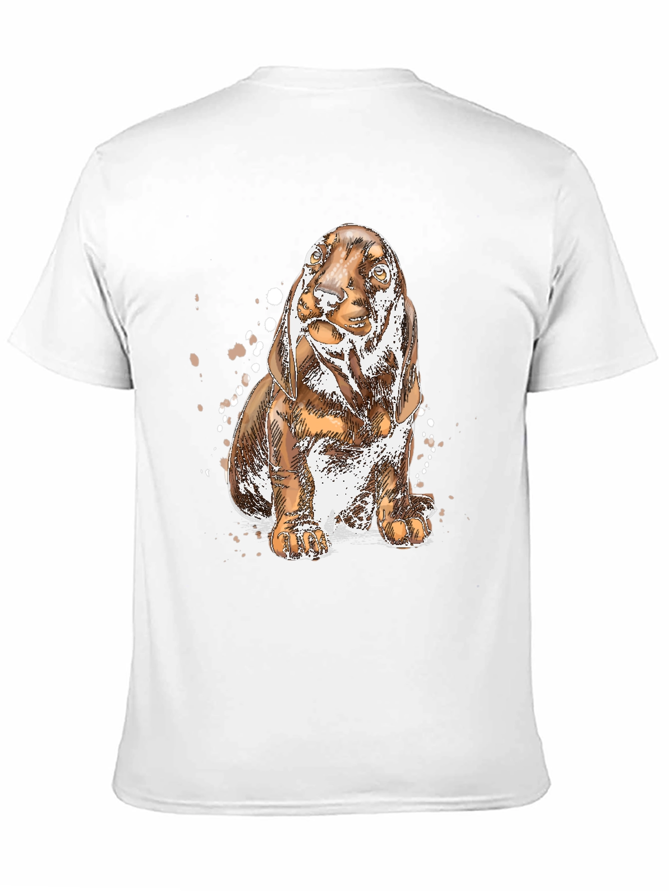 Dog Sketch Graphic Tee - Black
